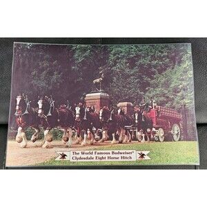 Plastic Placemat Budweiser World Famous Clydesdales Eight Horse Hitch